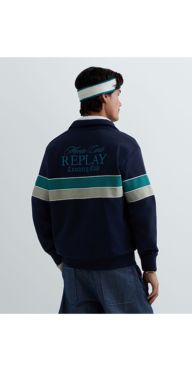 REPLAY &times; Monte Carlo Country Club ハーフジップ スウェットシャツ 詳細画像